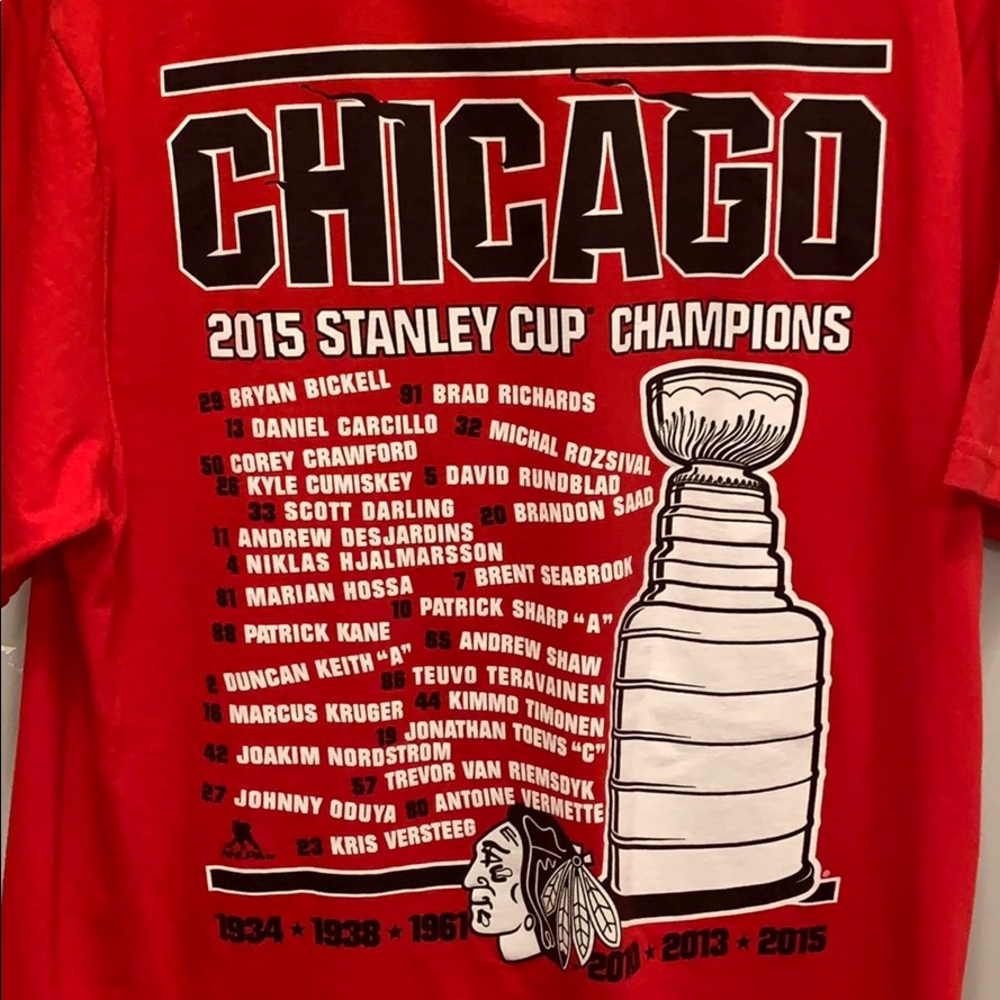 Chicago Blackhawks 2015 championship t -shirt. - Picture 5 of 6